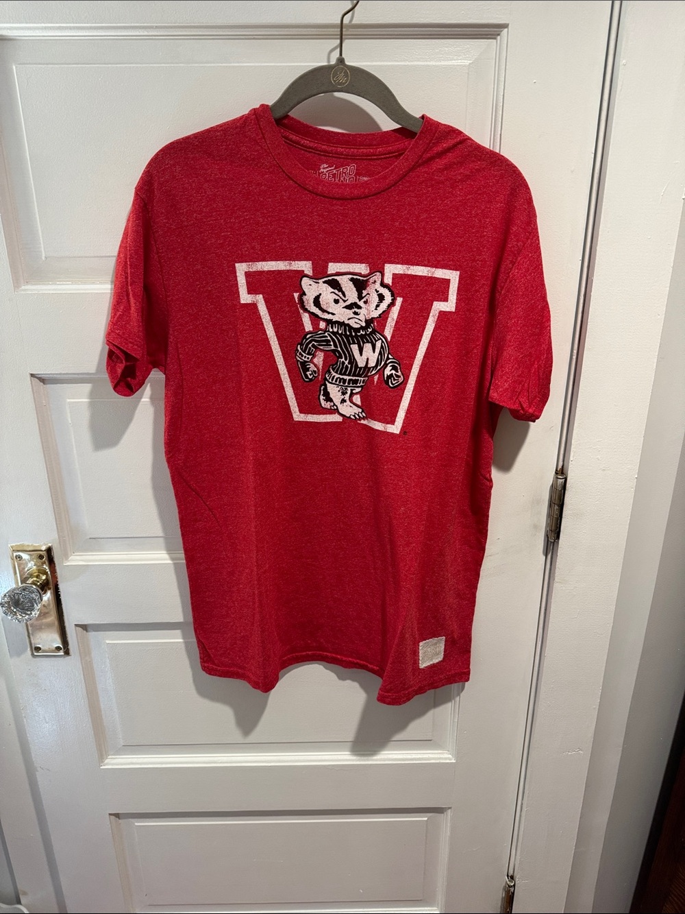 Original Retro Brand Red Wisconsin Bucky Graphic Tee